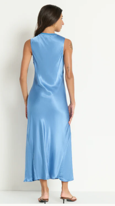 blue dress for baby girl Dolce & Gabbana 1989 Blue Periwinkle Silk Babydoll Dress – Sacrificium main image 0